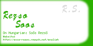 rezso soos business card